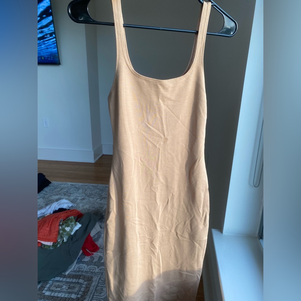 ZARA TAN MIDI DRESS